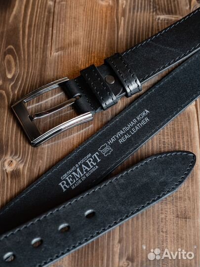 Мужской ремень с гравировкой натуральная кожа