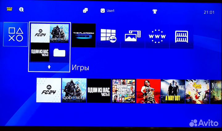 PS4 Slim / прошитая / 2 геймпада / много игр