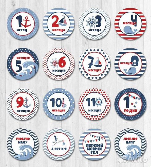 Карточки по месяцам для фото ребенка