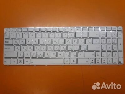 Клавиатура для ноутбука Asus K52 белая, с рамкой