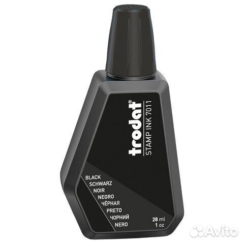 Краска штемпельная trodat, черная, 28 мл, на водно