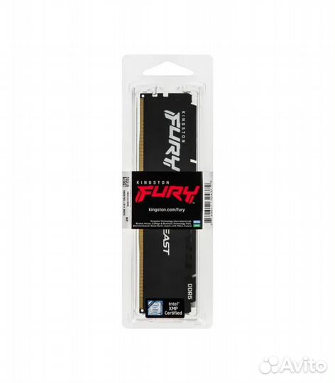 Оперативная память Kingston fury Beast Black, 16 Г