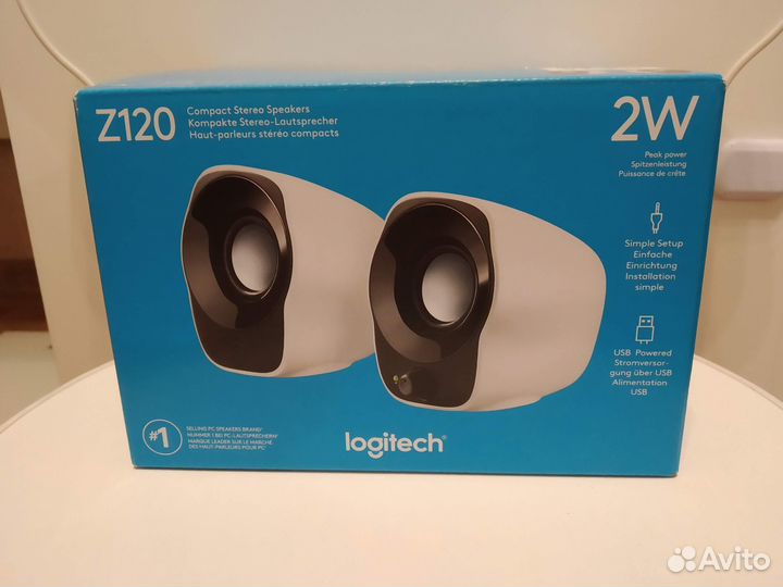 Колонки Logitech Z120 белый б/у