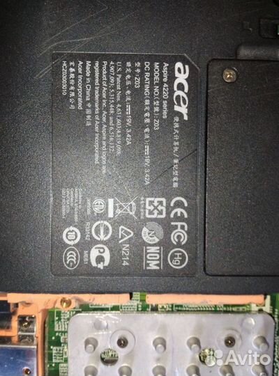 Ноутбук acer 4220 (не рабочий)