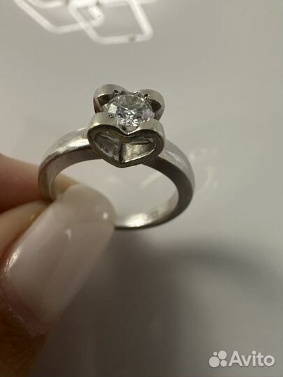 Советское золотое кольцо с бриллиантом 0,28ct