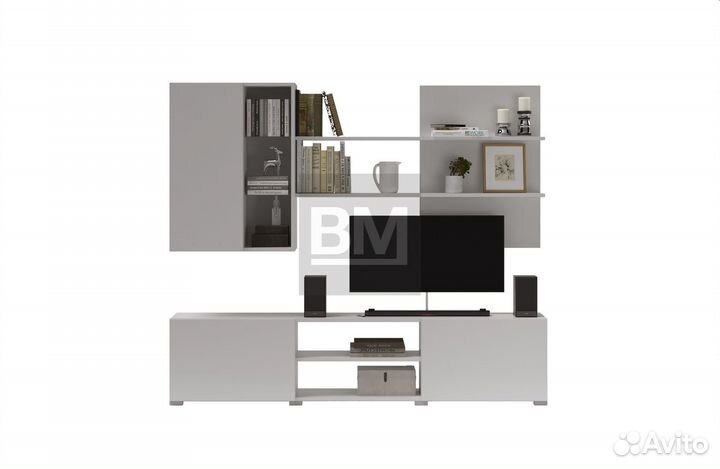 Стенка под тв белая