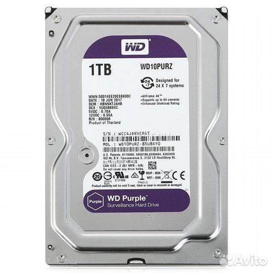Жесткий диск Western Digital Wd Purple 1 Тб