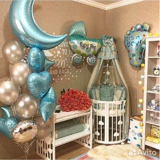 Воздушные шары на выписку из роддома