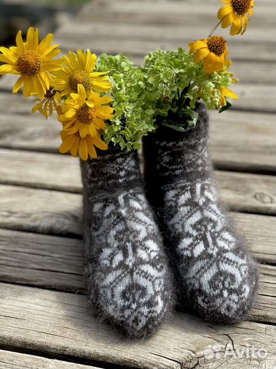 Носки женские пуховые Плотные и теплые