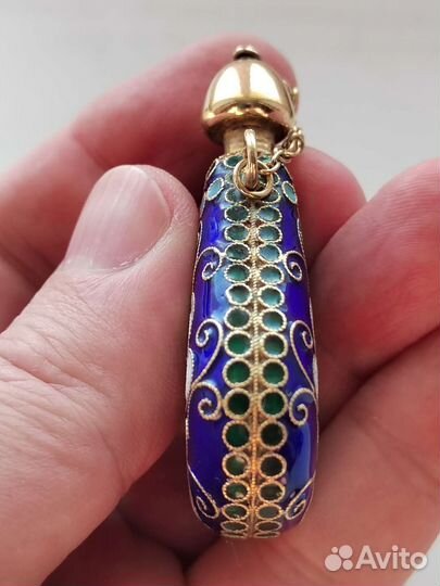 Серебряный флакон для духов 925 пробы. СССР