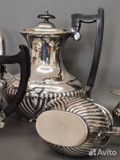 Чайно- кофейный набор, серебрение, Англия