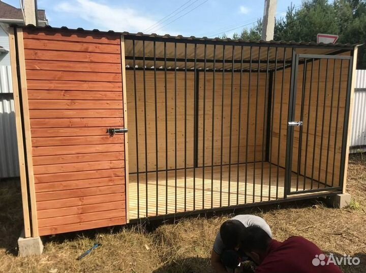 Вольер для собак с установкой