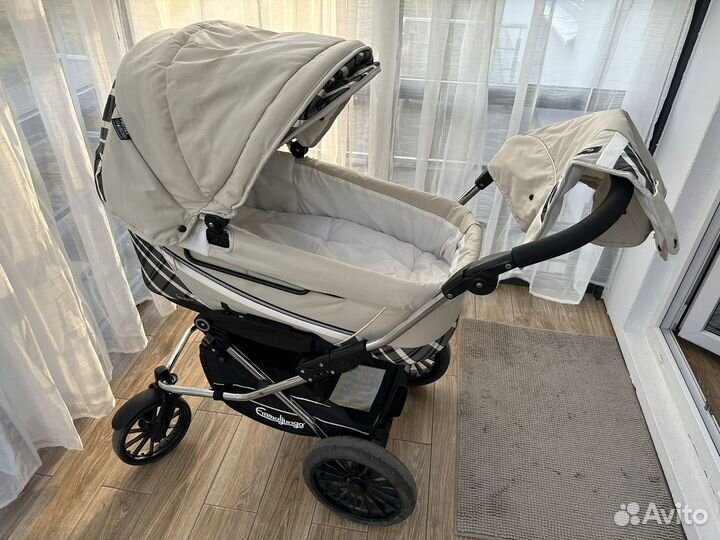 Коляска emmaljunga 2 в 1 с адаптером Maxi Cosi