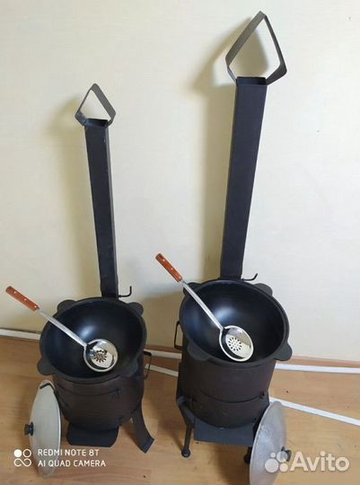 Казан узбекский чугунный 12 литров+печь