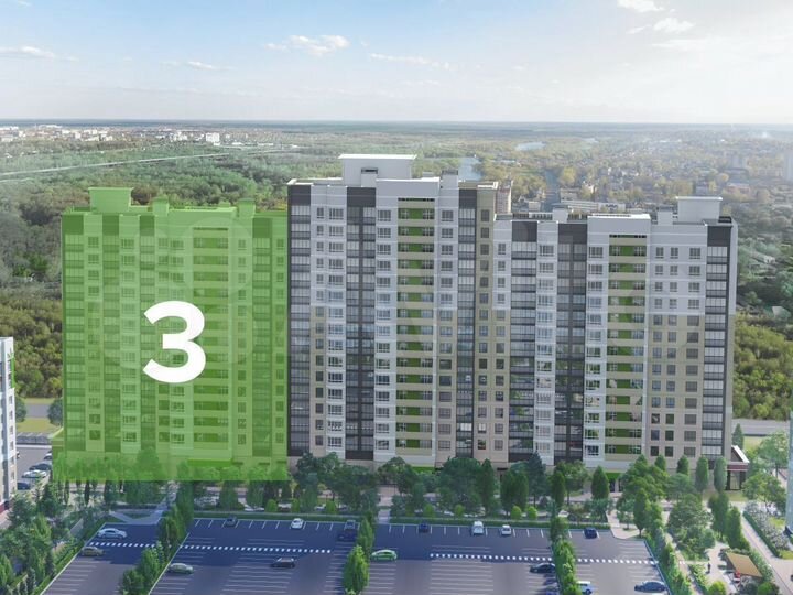 2-к. квартира, 68,9 м², 2/16 эт.