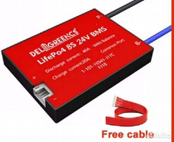 Daly BMS Lifepo4 8S 24V 40A с общий порт