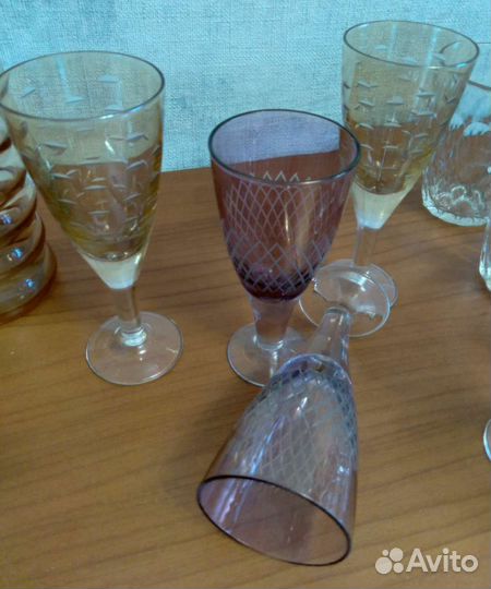 Рюмки, стопки, стаканы, вазы стекло СССР