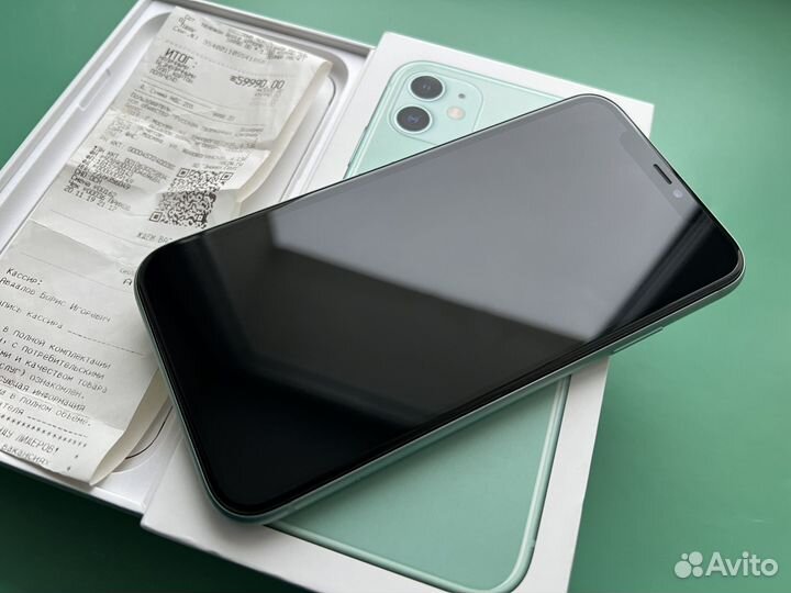 iPhone 11 128gb АКБ 100% Green (sim+esim)