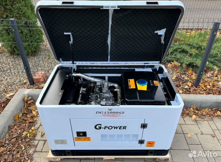 Дизельный генератор 13,5 кВт g-power трехфазный DG