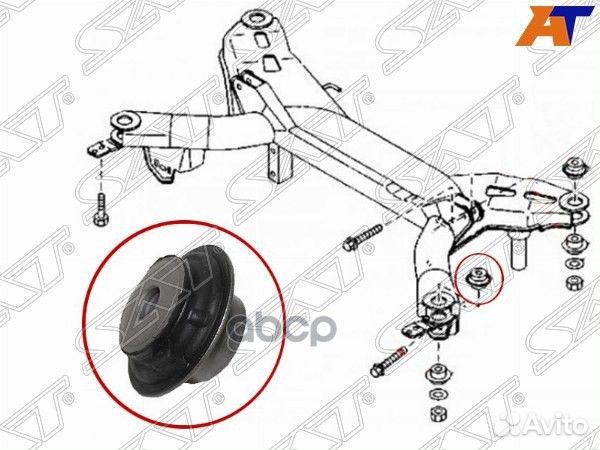 Сайлентблок задней балки mazda 6 02-12 RH ST-GJ