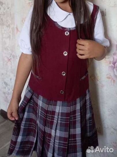 Школьная форма Аврора бордовая в 1 класс