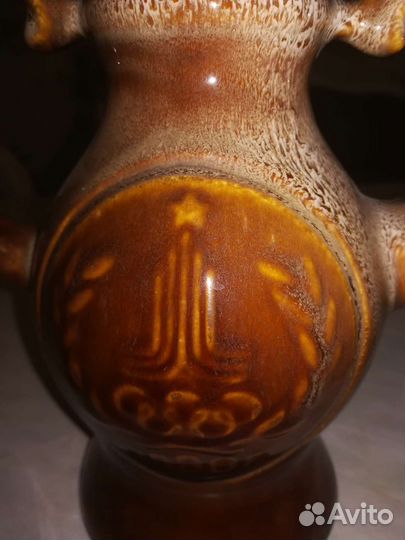 Набор СССР, графин и рюмки из керамики