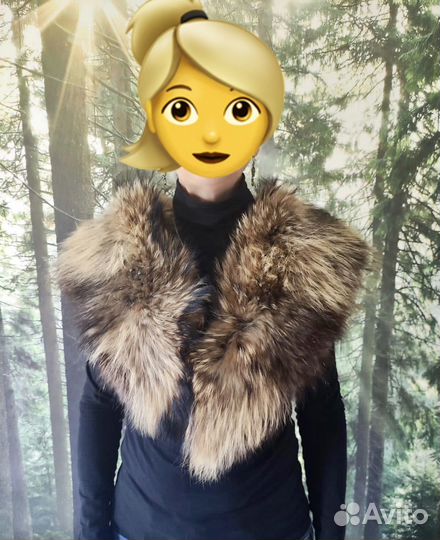 Меховая горжетка, боа, воротник из лисы