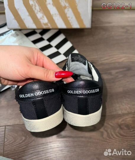 Кеды Golden Goose женские черные блестящие