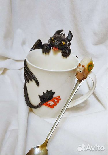 Ночная фурия декор на кружке