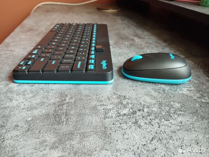 Беспроводная клавиатура и мышь logitech