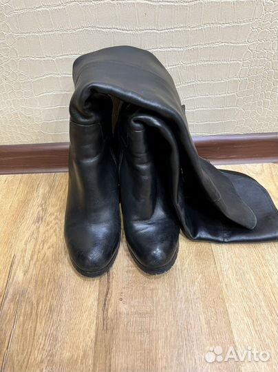 Ботфорты кожаные