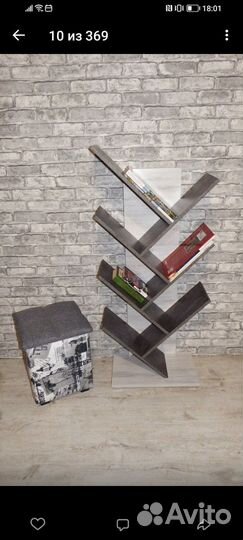 Книжные полки навесные и напольные