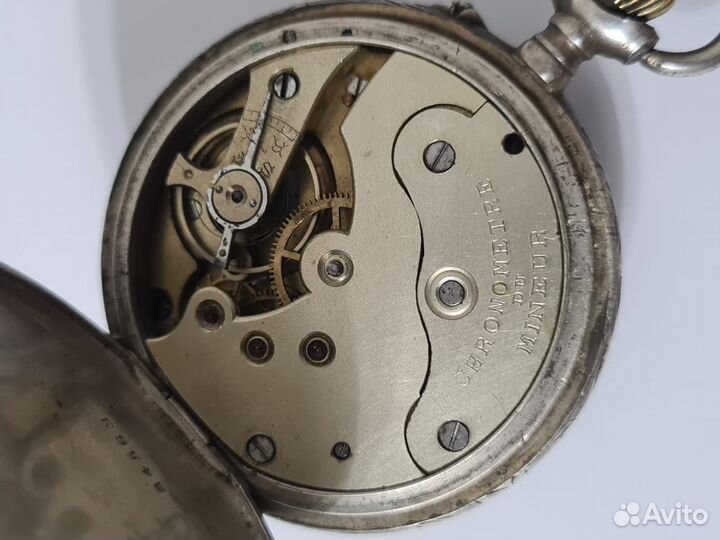 Старинные карманные часы серебро