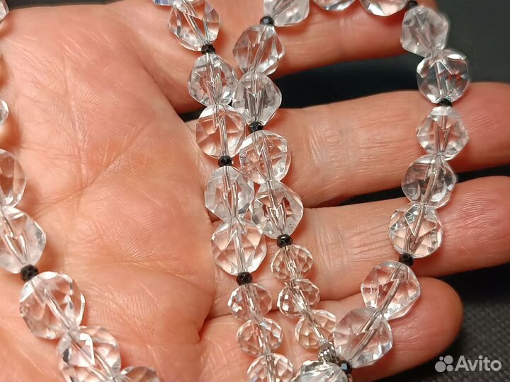 Колье хрустальное с турмалином