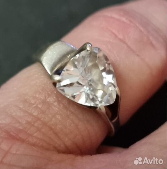 Кольцо серебряное, клипсы Италия