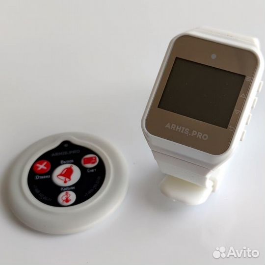 Беспроводная кнопка вызова официанта с часами