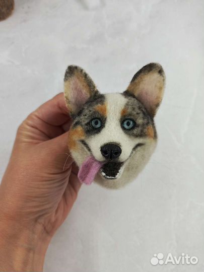 Брошь корги ручной работы