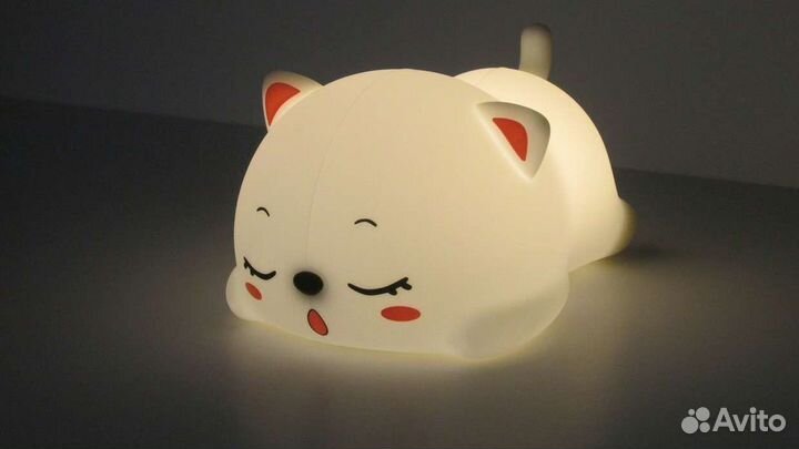Силиконовый ночник кошечка