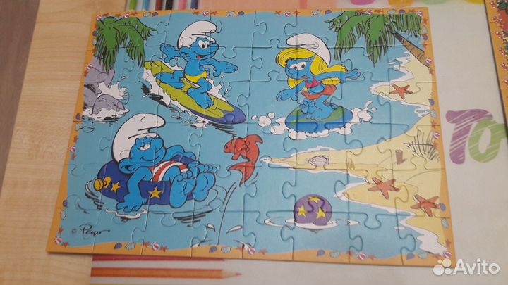 Паззлы Trefl 4 в 1 Смурфики