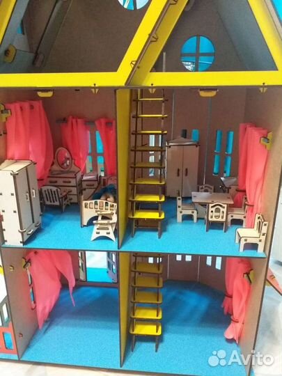 Мебель для кукольного домика деревянная