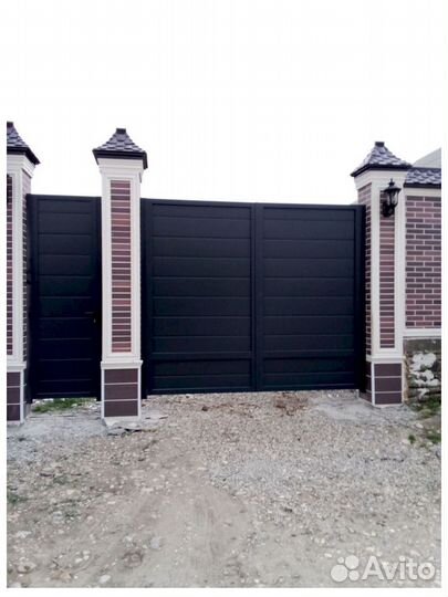 Распашные ворота alutech