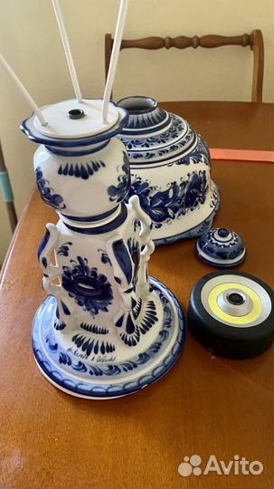 Лампа настольная Гжель