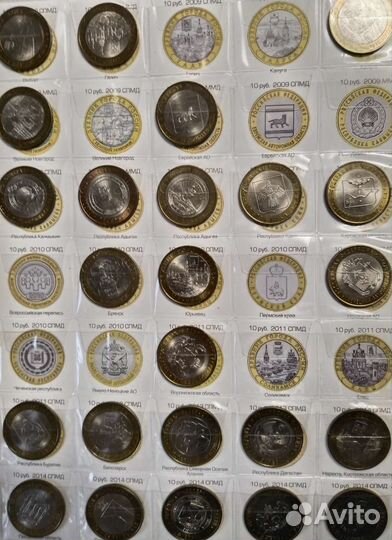 Коллекционные монеты РФ (10 рублей)