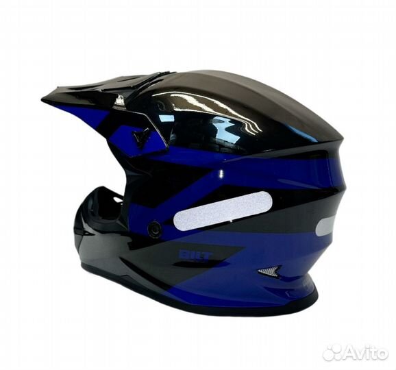 Шлем кроссовый детский Bilt Evo черный синий M