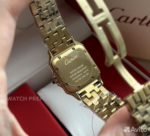 Часы cartier panthere 27mm gold с коробкой, люкс