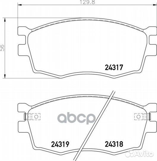 Колодки тормозные дисковые перед NP6008 NIS