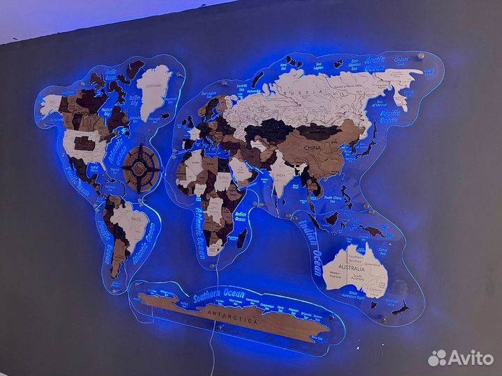 Карта мира на стену