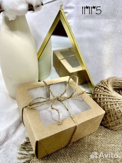 Крафт коробки с окошком