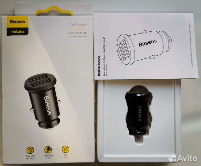 Новая автомобильная зарядка Baseus, так же другие