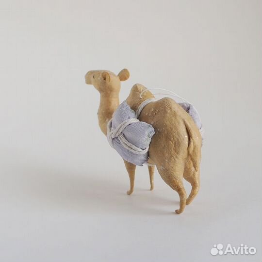 Верблюд ватная елочная игрушка